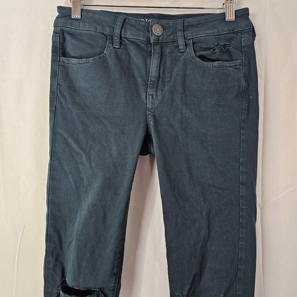 American Eagle Jegging Jeans Womens Size 4 Green Ne(x)t Level Stretch Hi Rise - Picture 3 of 12